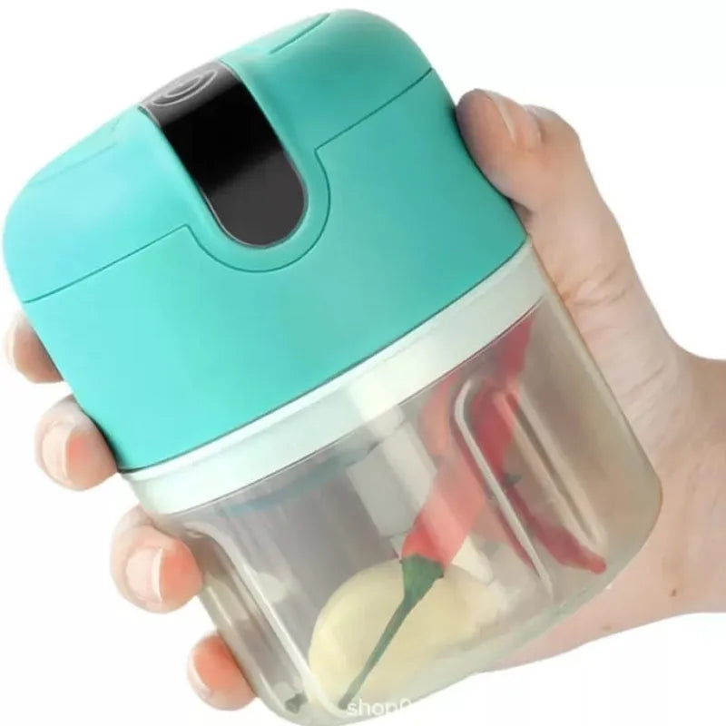 Mini Processador Triturador Sem Fio Elétrico 250ML De Alimentos Para Legumes Alho