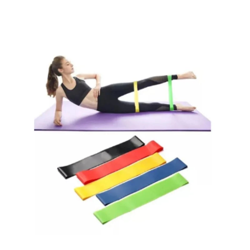 Band Elastic Kit 5 Resistance Home Exercise Academy